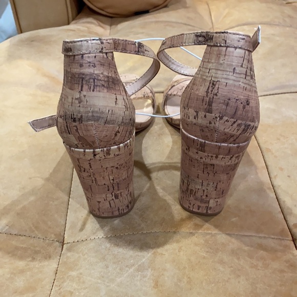 NWT A NEW DAY Ema High Block Heel Cork Pumps Tan - Picture 6 of 10